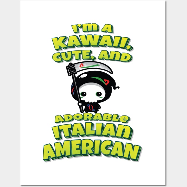 I'm A Kawaii, Cute, And Adorable Italian American Grim Reaper Wall Art by ProjectX23 Orange